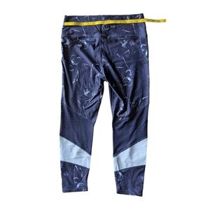 FABLETICS 2018 High-Waisted Mesh PowerHold Capri Blue NWOT